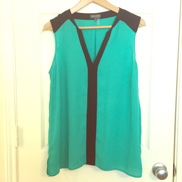 Vince Camuto teal green top size L - Picture 3 of 6